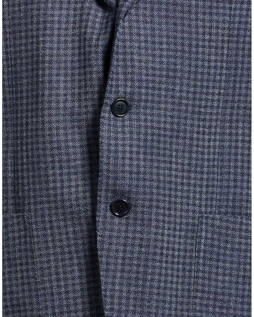 De Petrillo Blue Blazer Virgin Wool for men