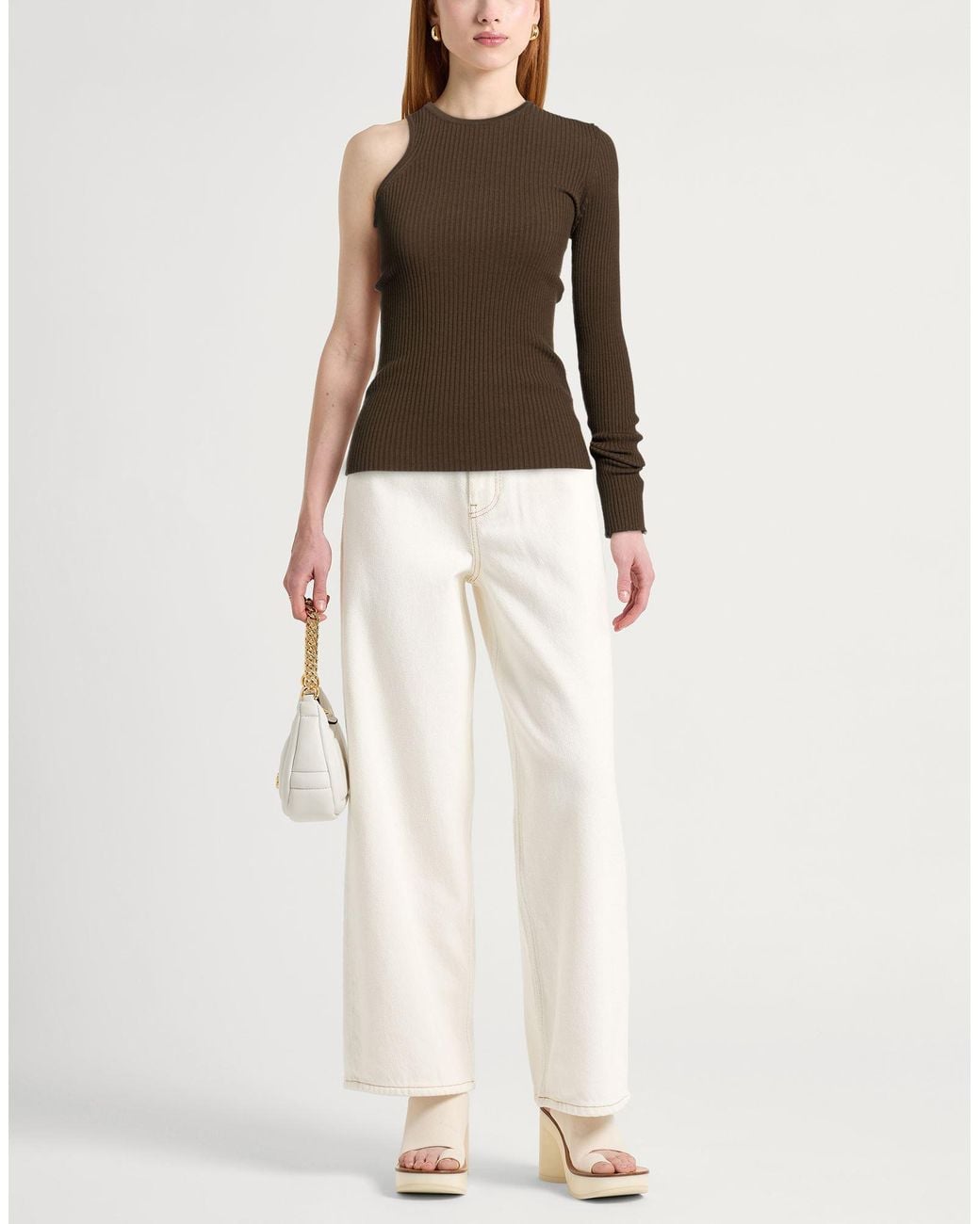 Aniye By Brown Military Top Polyester, Polyamide, Wool