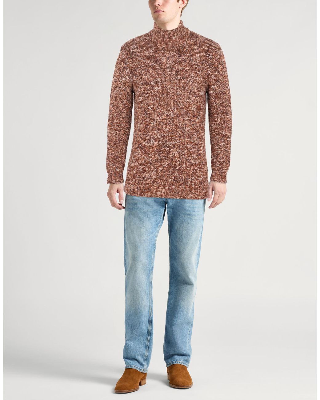 Tagliatore Brown Sweater Wool, Polyamide for men