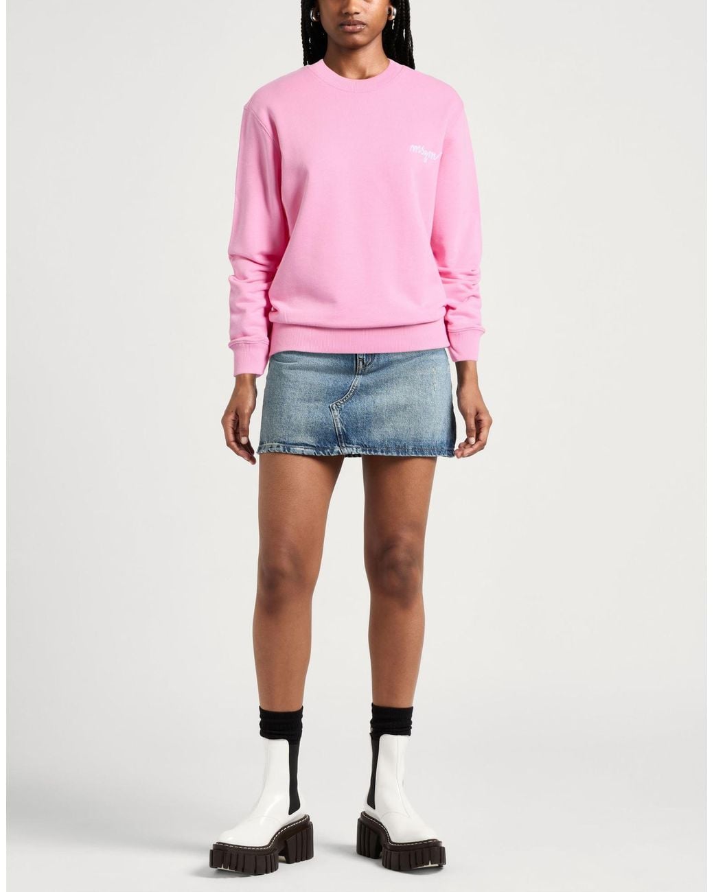 MSGM Pink Sweatshirt Cotton