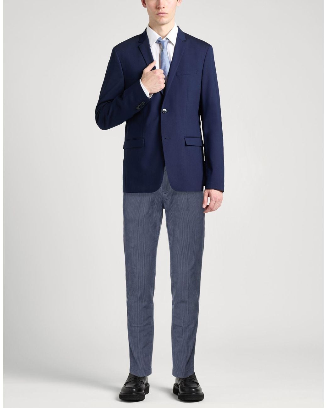 Barbati Blue Pants Cotton, Polyester, Elastane for men