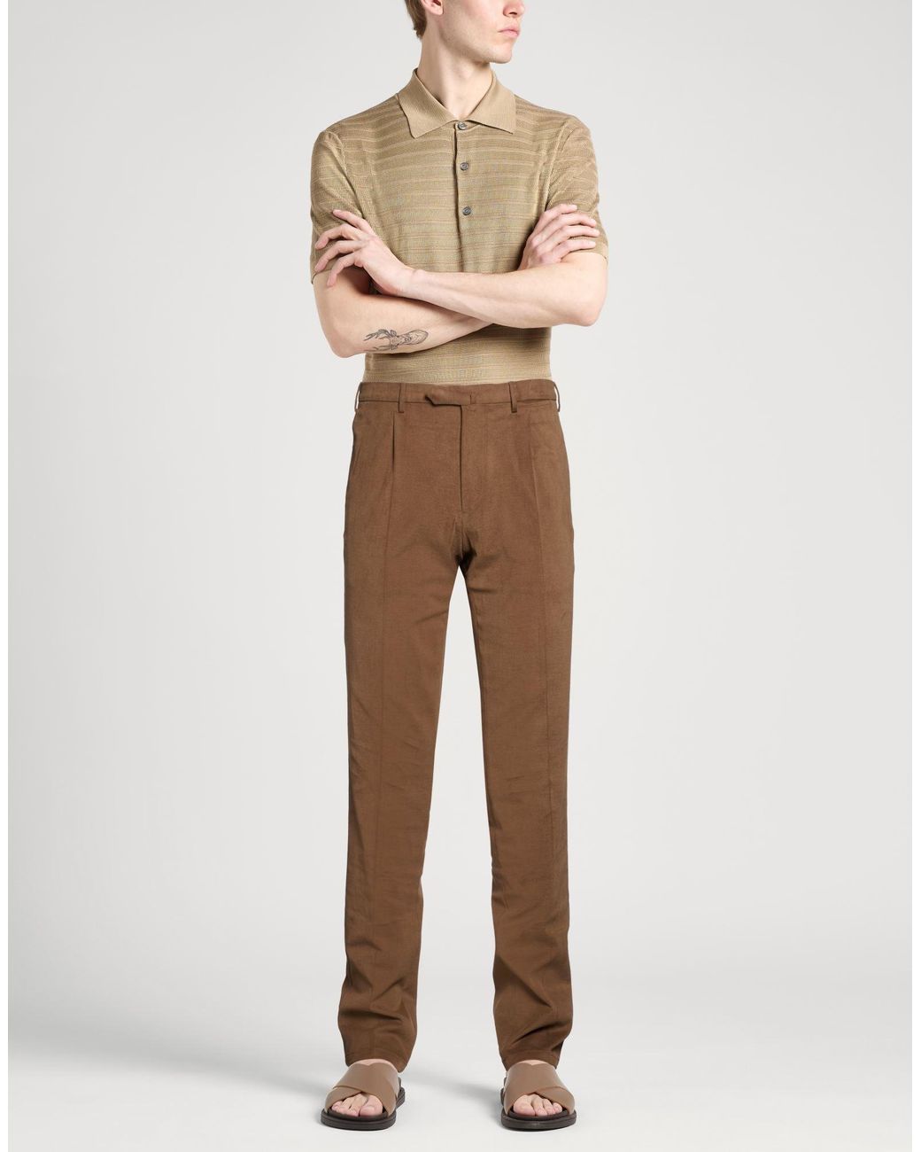 Santaniello Brown Trouser for men