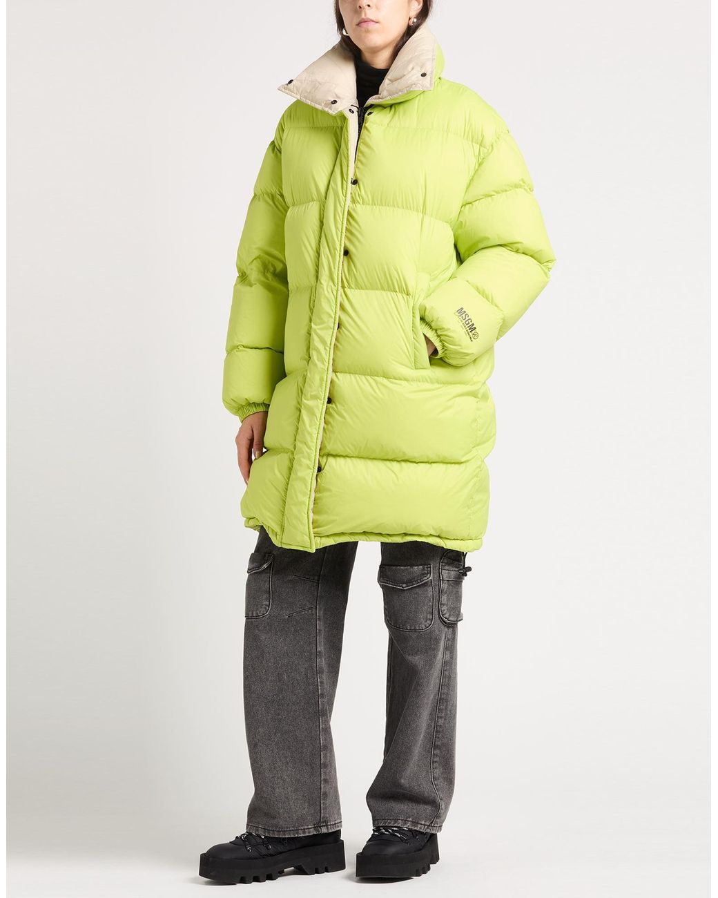 MSGM Yellow Lime Puffer Polyamide