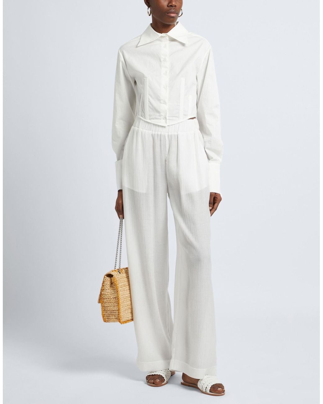 Alpha Studio White Pants