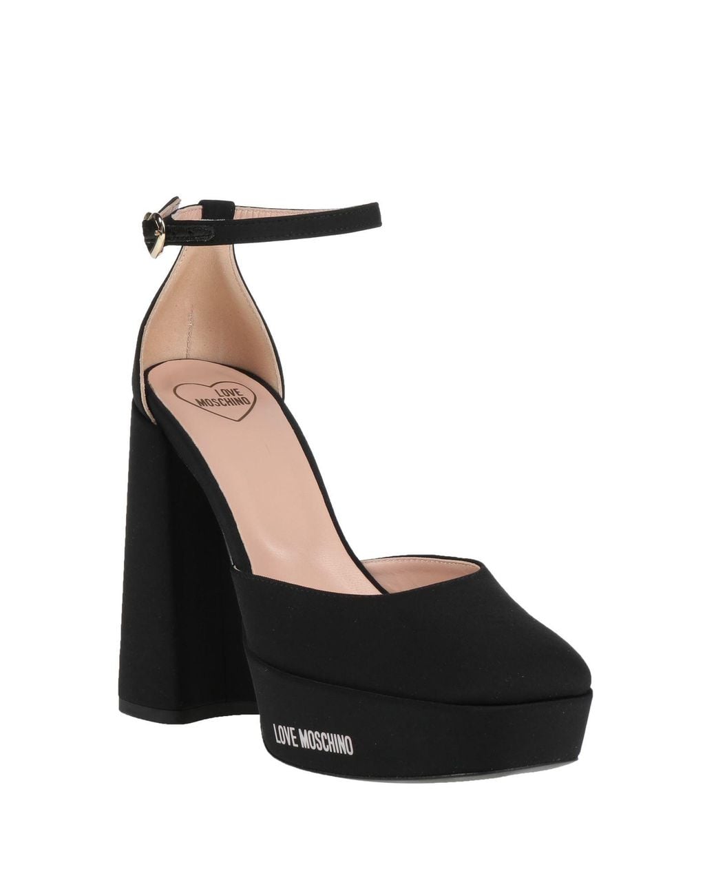 Love Moschino Black Pumps Textile Fibers