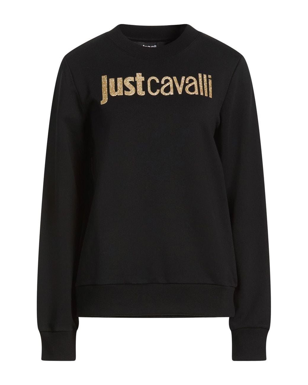 Just Cavalli Black Sweatshirt Cotton