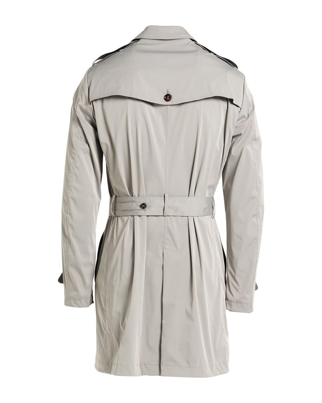 Moorer Gray Overcoat & Trench Coat for men