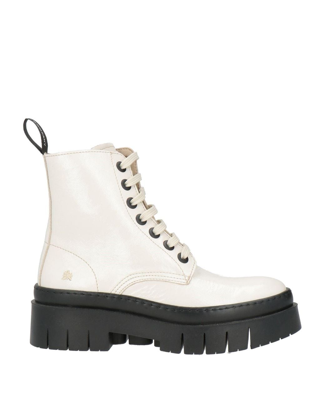 The Art Company White Ivory Ankle Boots Leather