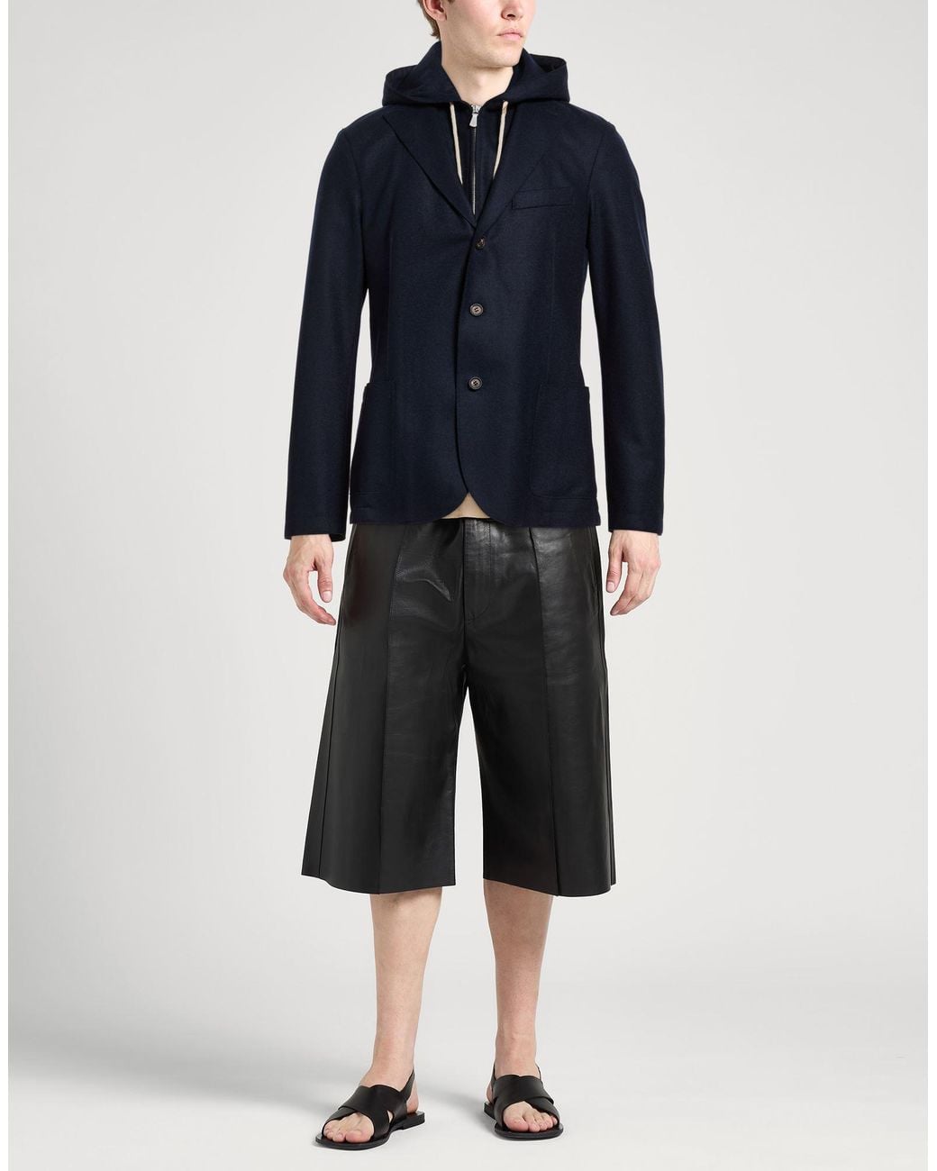 Eleventy Blue Blazer Wool, Polyamide for men
