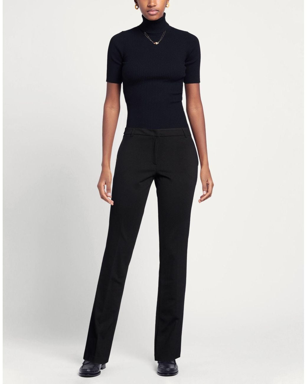 Manila Grace Black Pants Viscose, Polyamide, Elastane