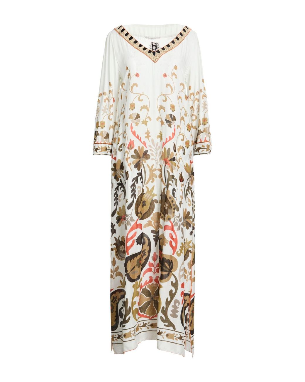 Maliparmi White Maxi Dress Viscose