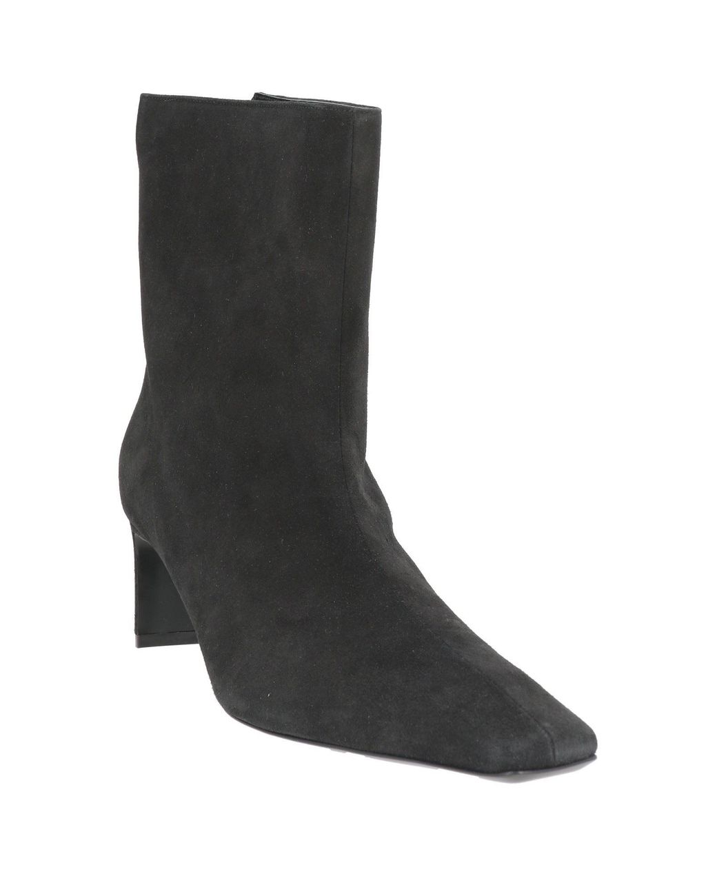 Khaite Black Ankle Boots Leather