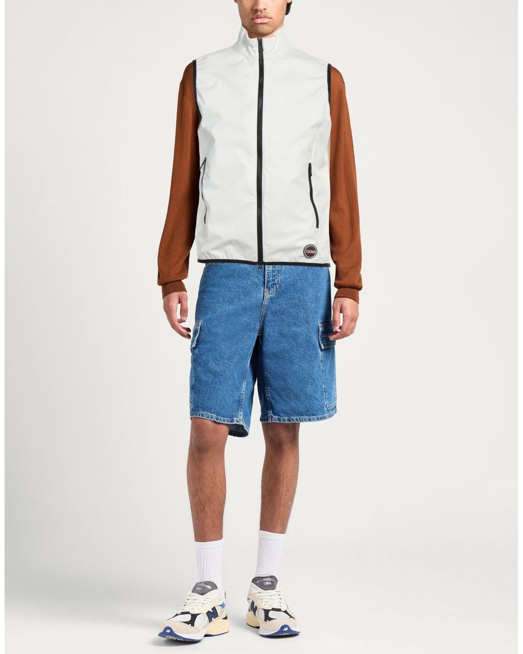 Colmar White Vest Polyester, Elastane for men