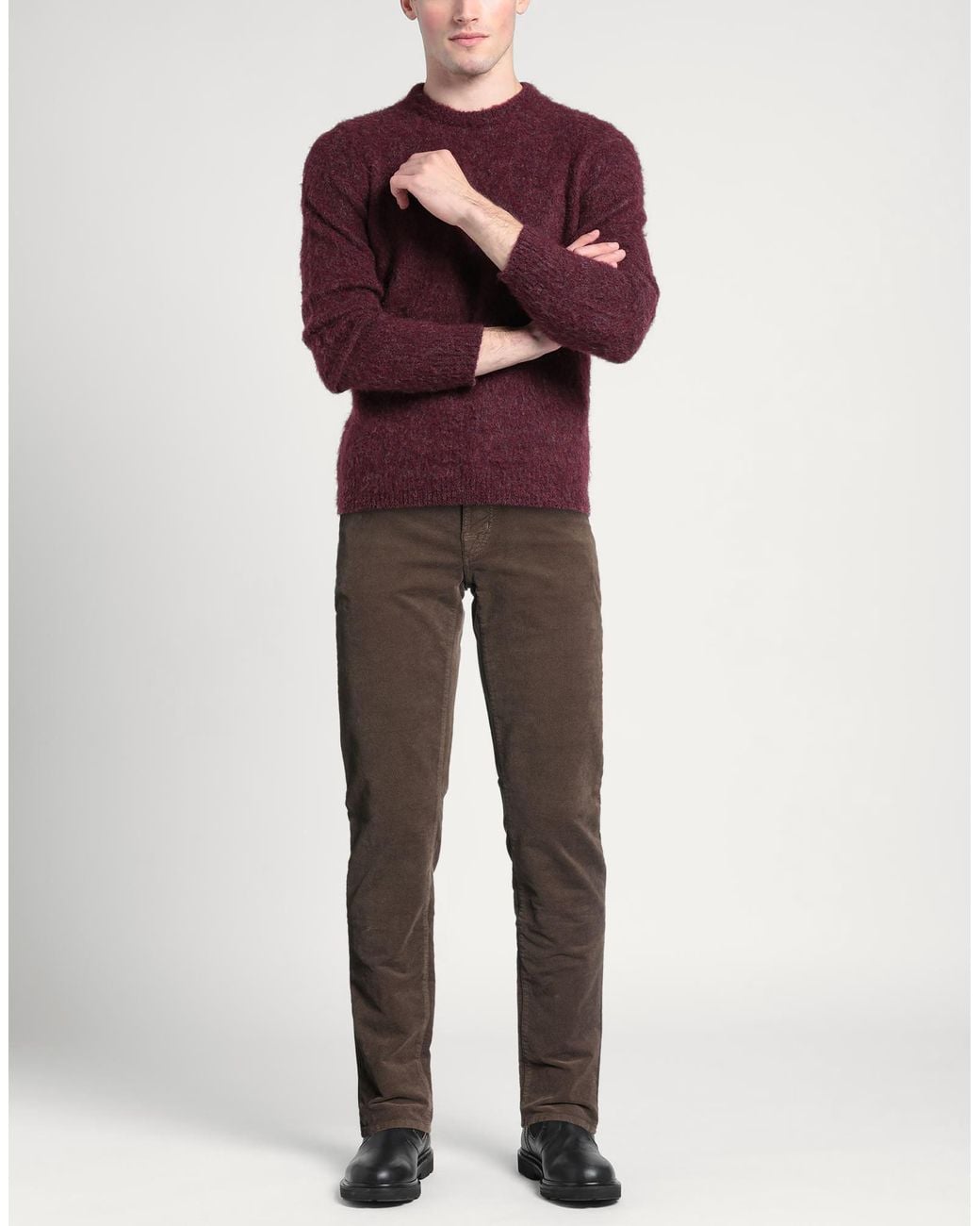Tramarossa Gray Pants Cotton, Elastane for men