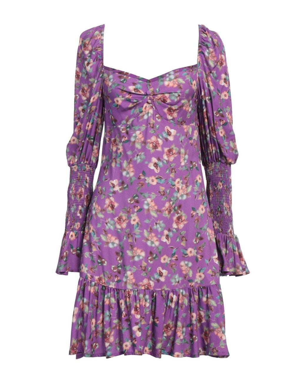 Mar De Margaritas Purple Mini Dress Viscose
