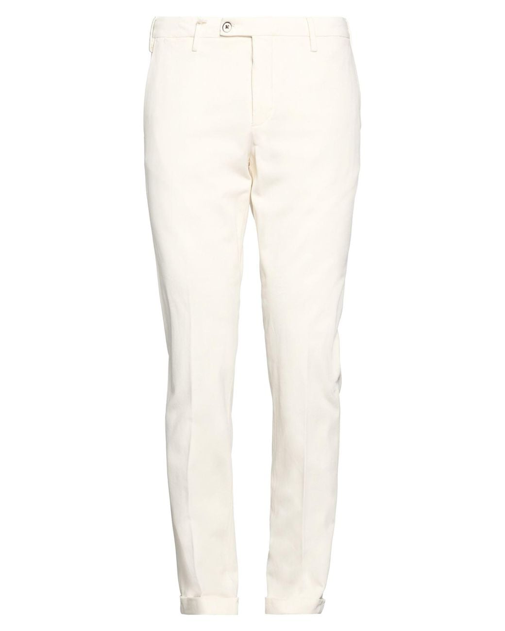Michael Coal White Pants Cotton, Modal, Elastane for men