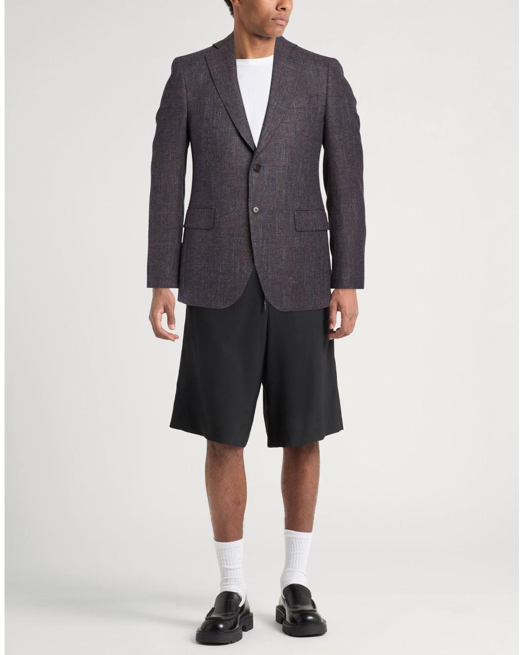 Tombolini Blue Blazer Wool, Cotton, Linen, Polyamide for men