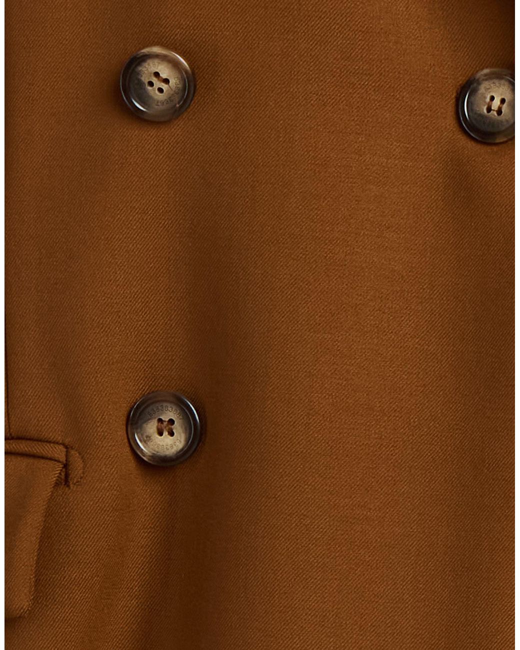 VTMNTS Brown Coat Virgin Wool, Elastane