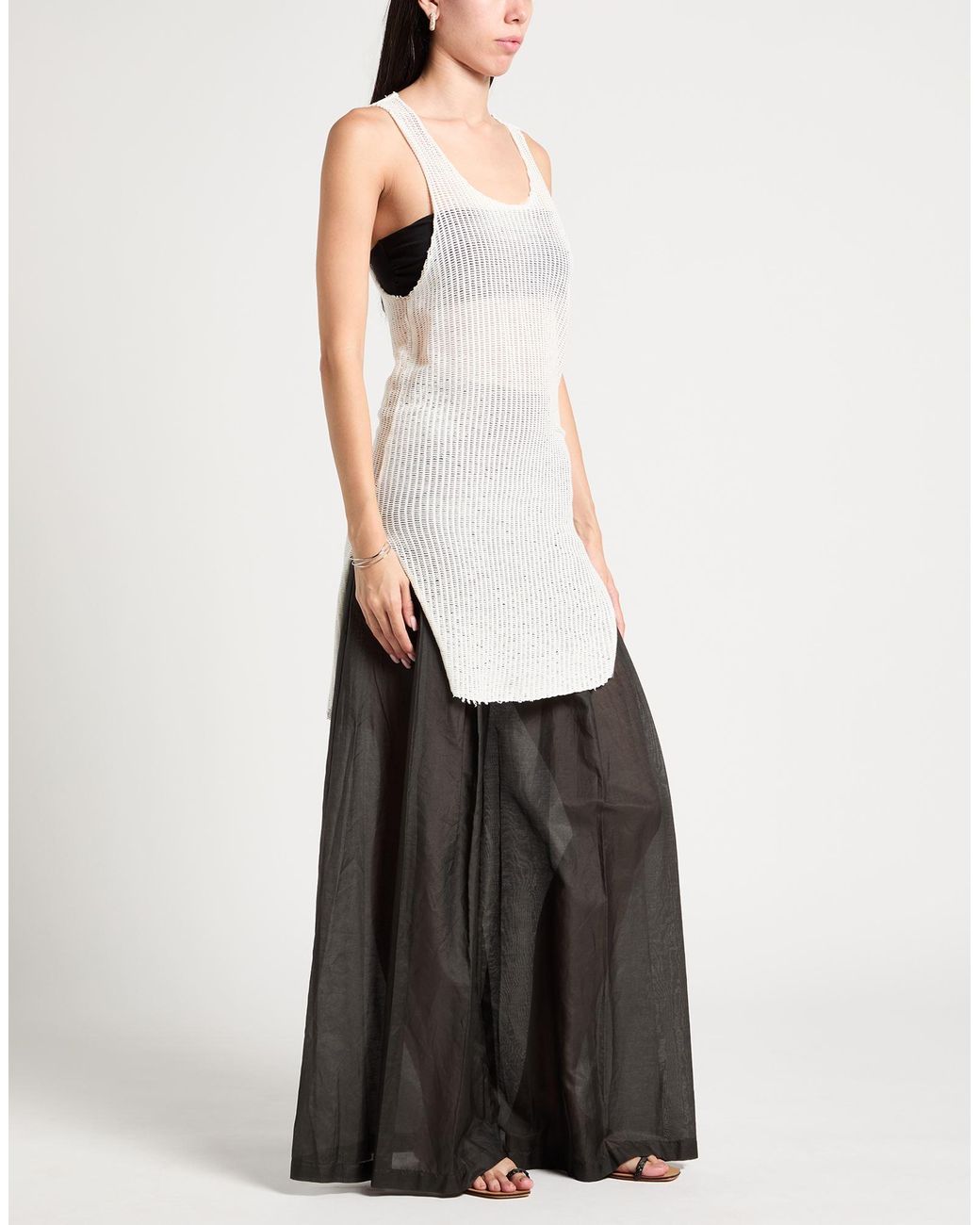 Lost & Found White Tank Top Cotton, Elastane