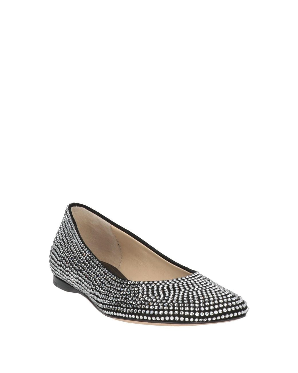 Loewe Gray Ballet Flats Leather, Synthetic Material