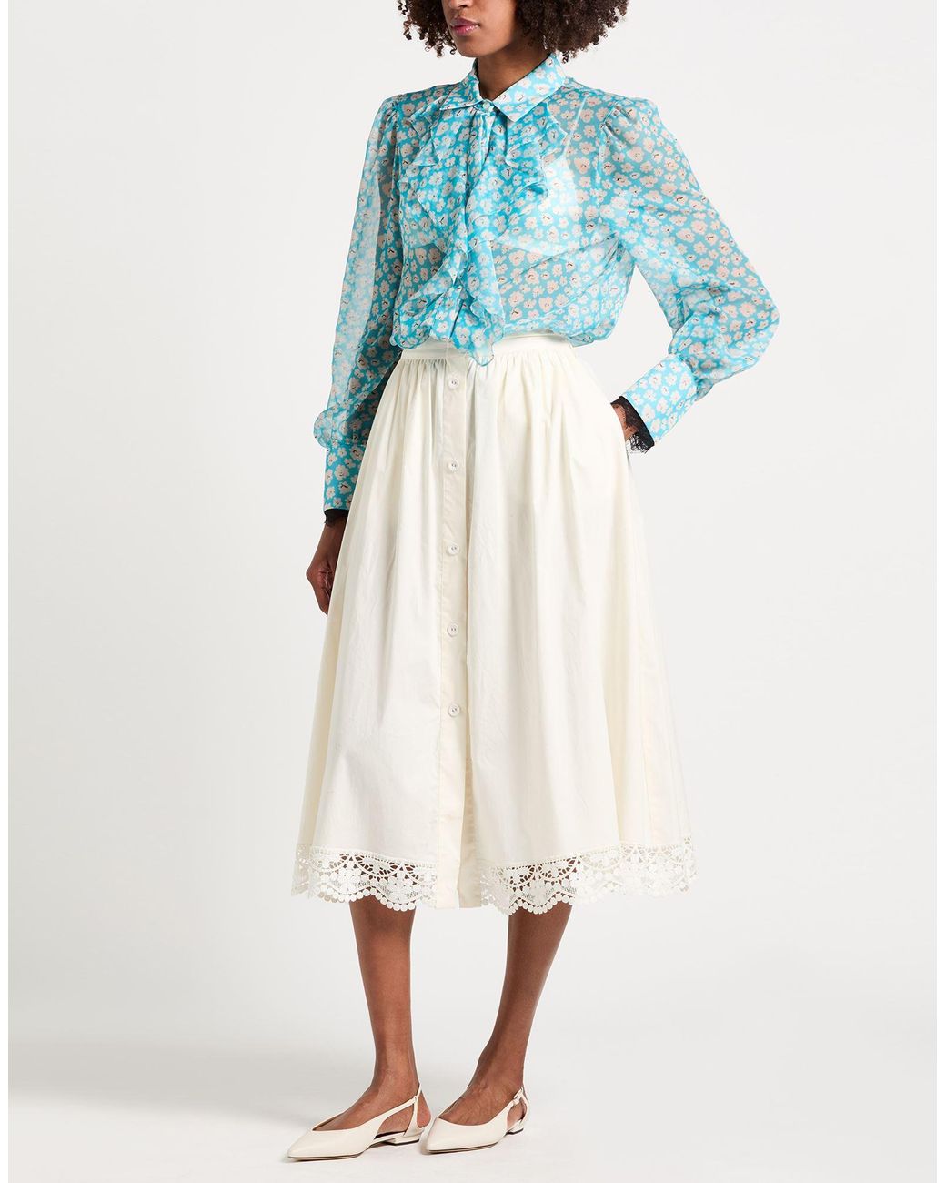 Twinset White Midi Skirts
