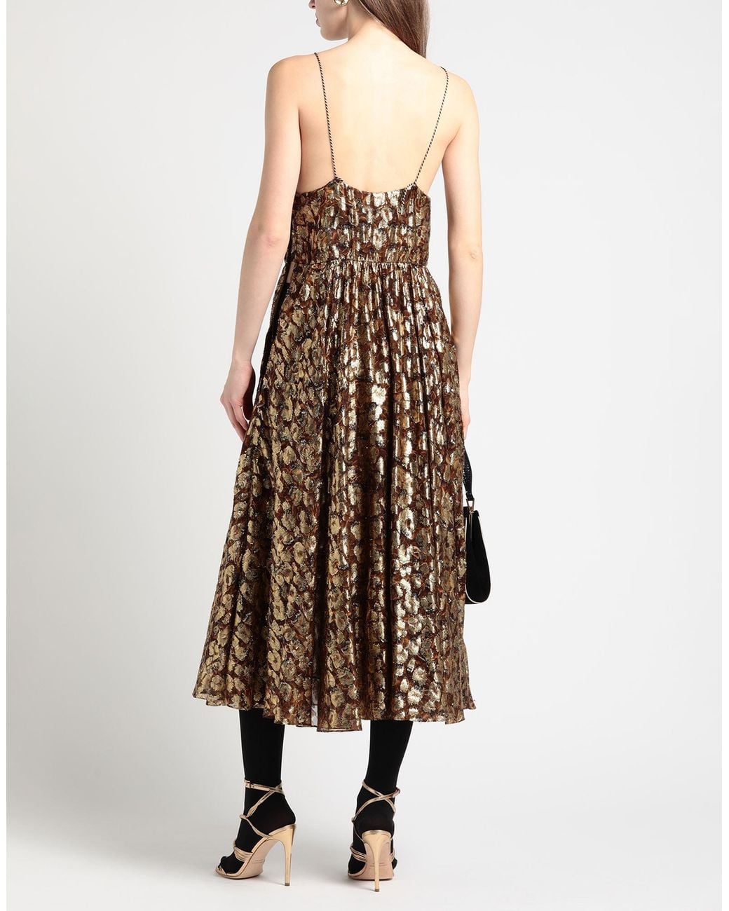 Céline Natural Midi Dress Silk, Polyester