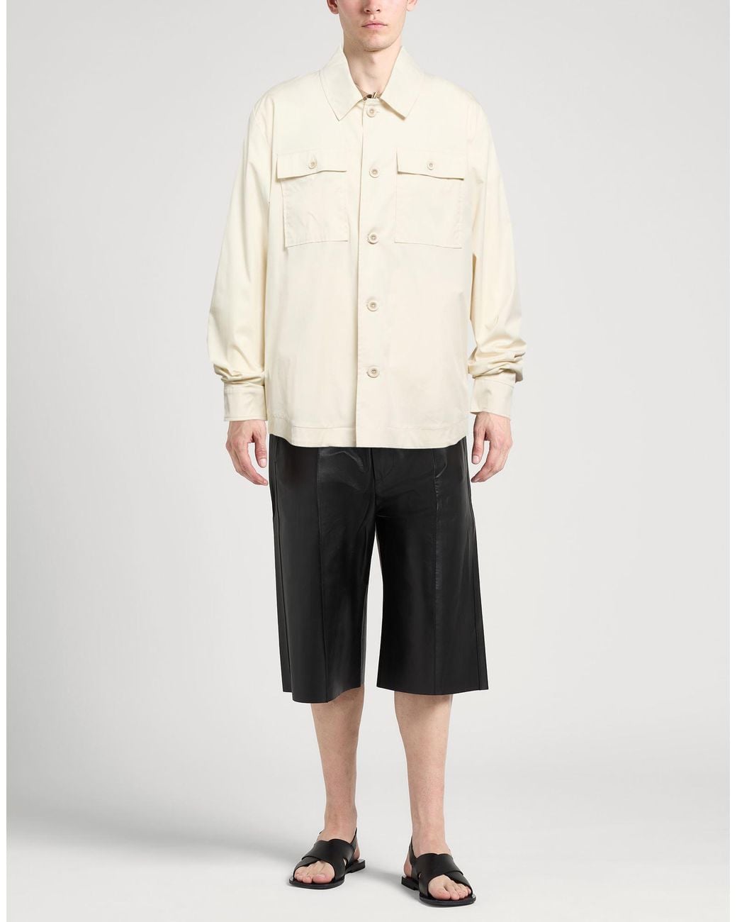 Barbati Natural Cream Jacket Cotton, Polyamide, Elastane for men