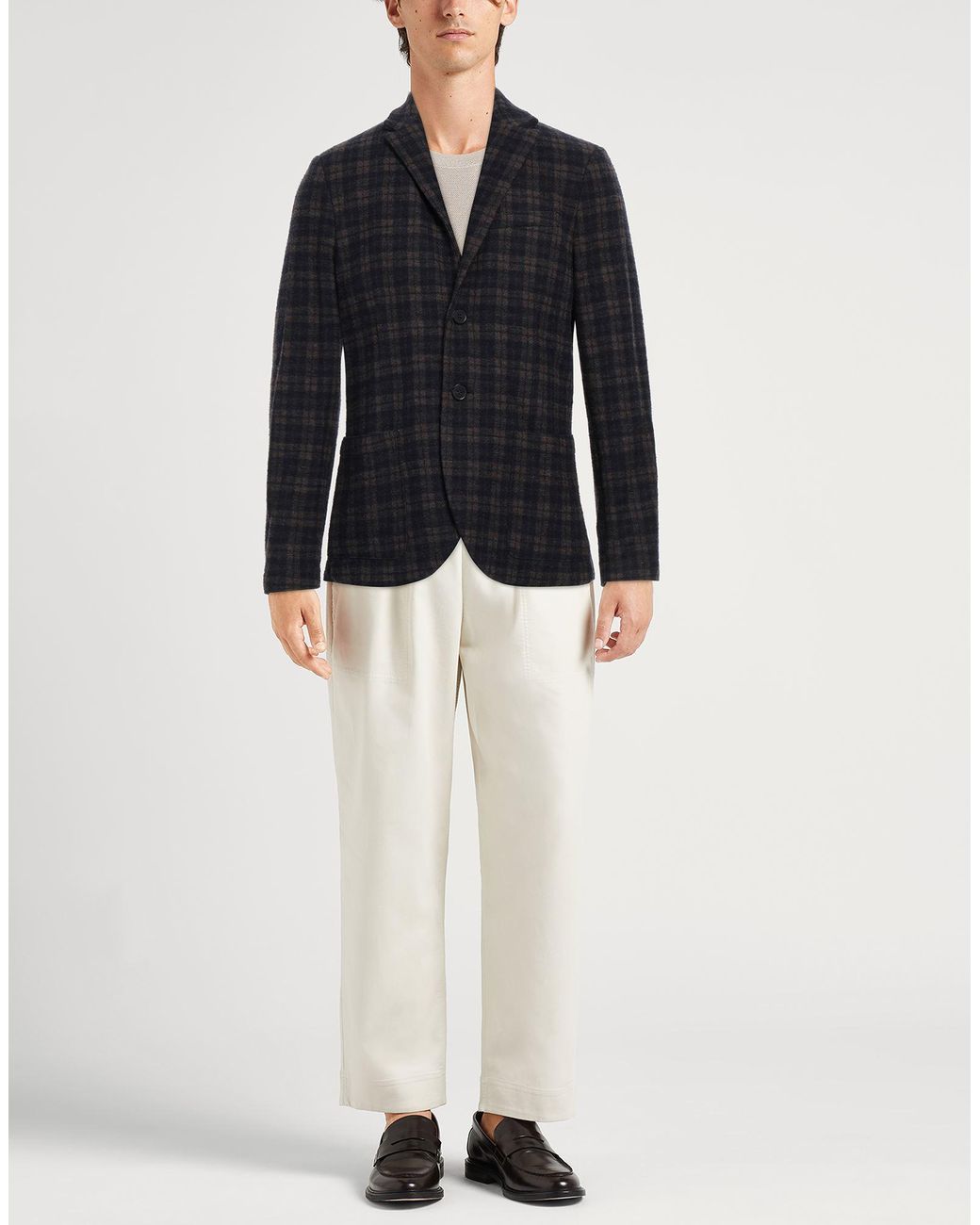 Harris Wharf London Blue Blazer Virgin Wool for men