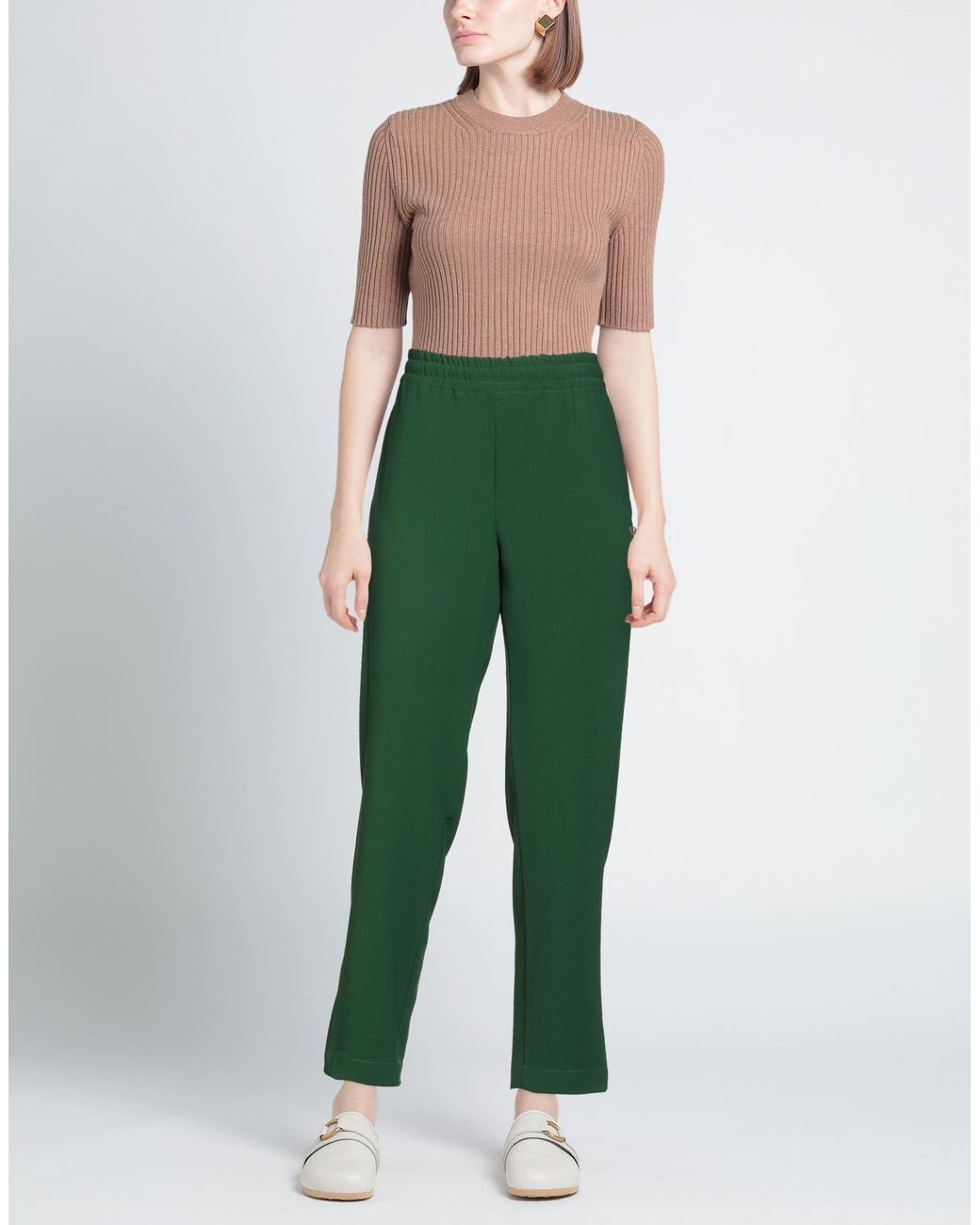 MÊME ROAD Green Pants Polyester, Elastane