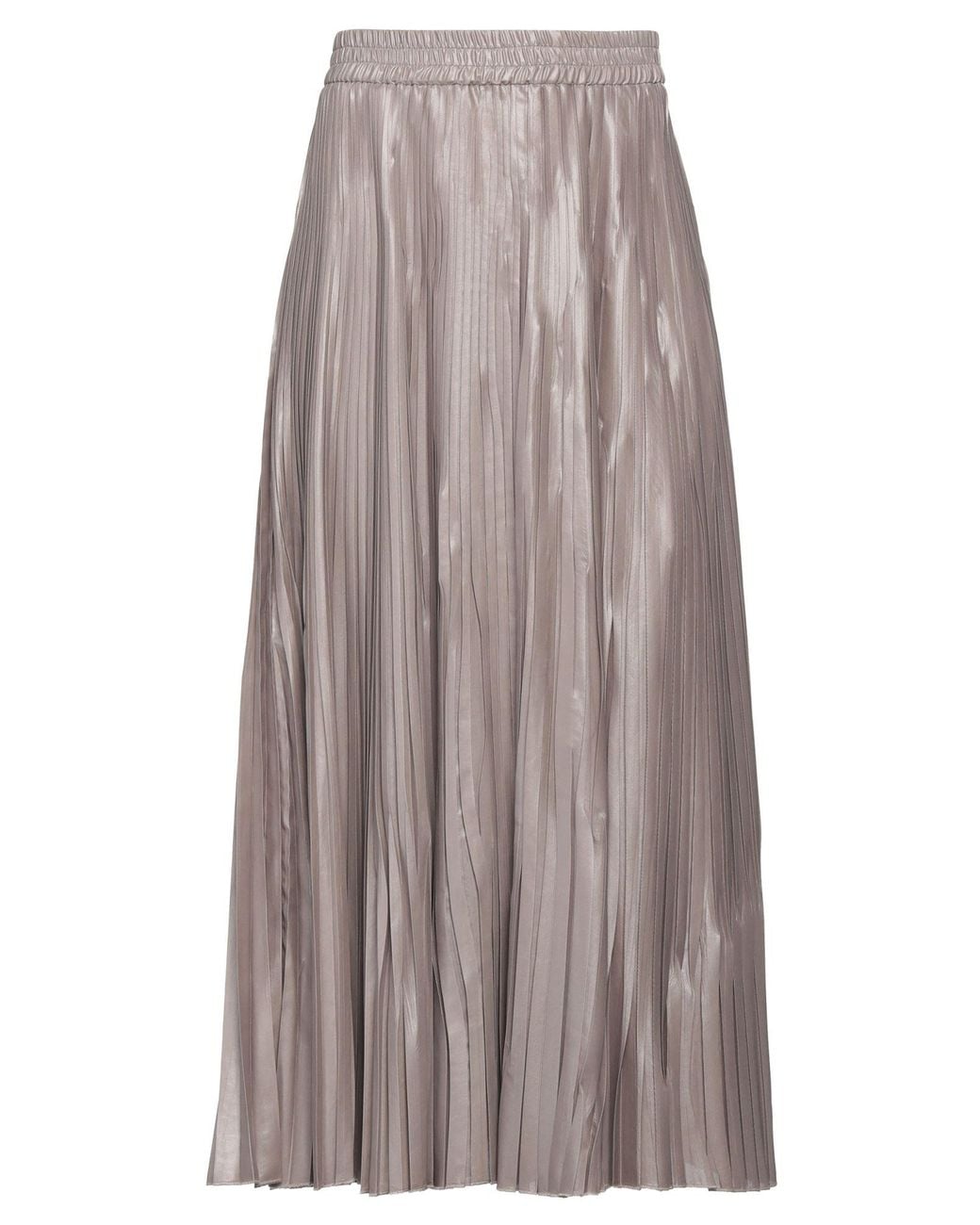 SEVENTY VENEZIA Gray Midi Skirt Polyester