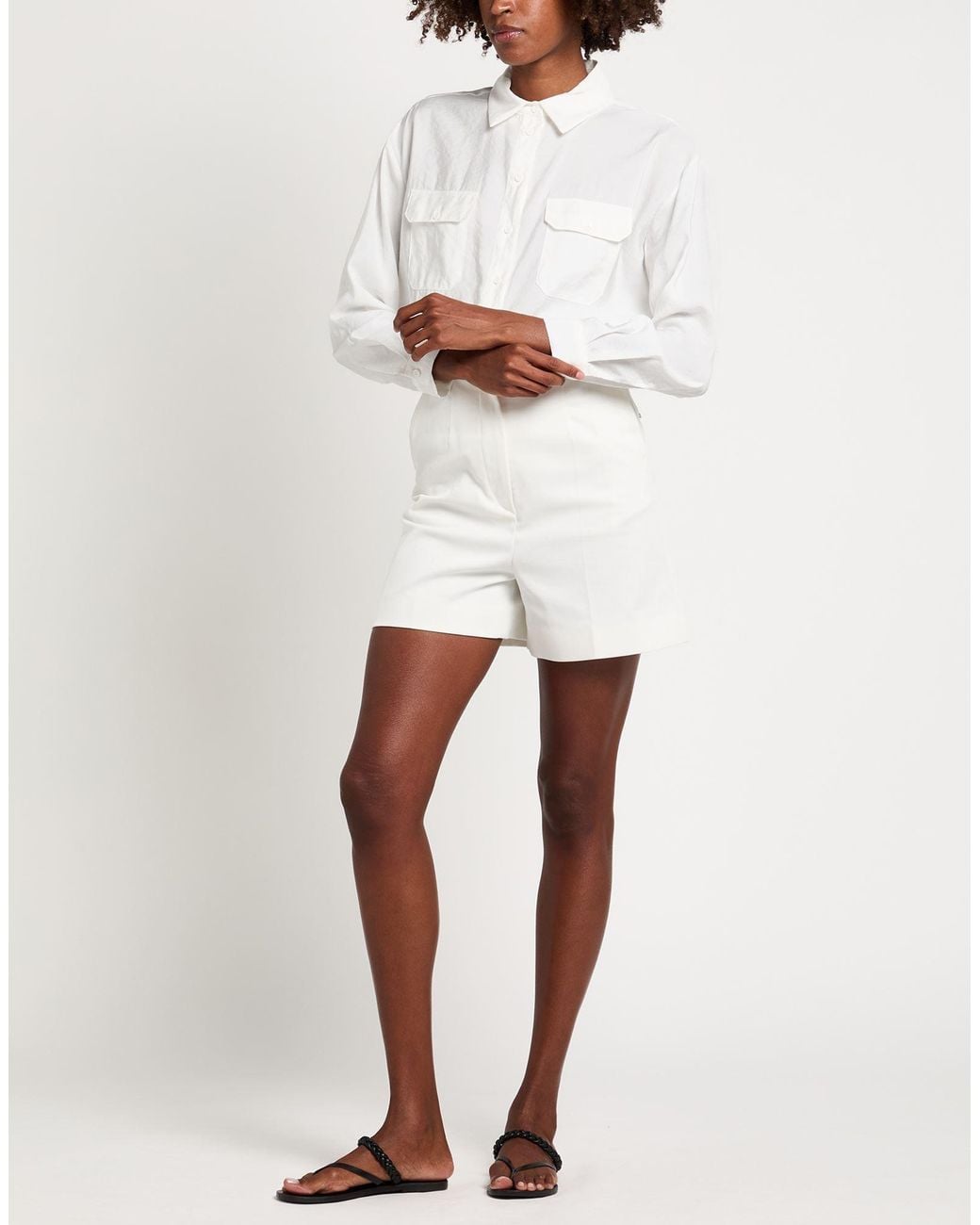 Please White Shirt Modal, Polyester