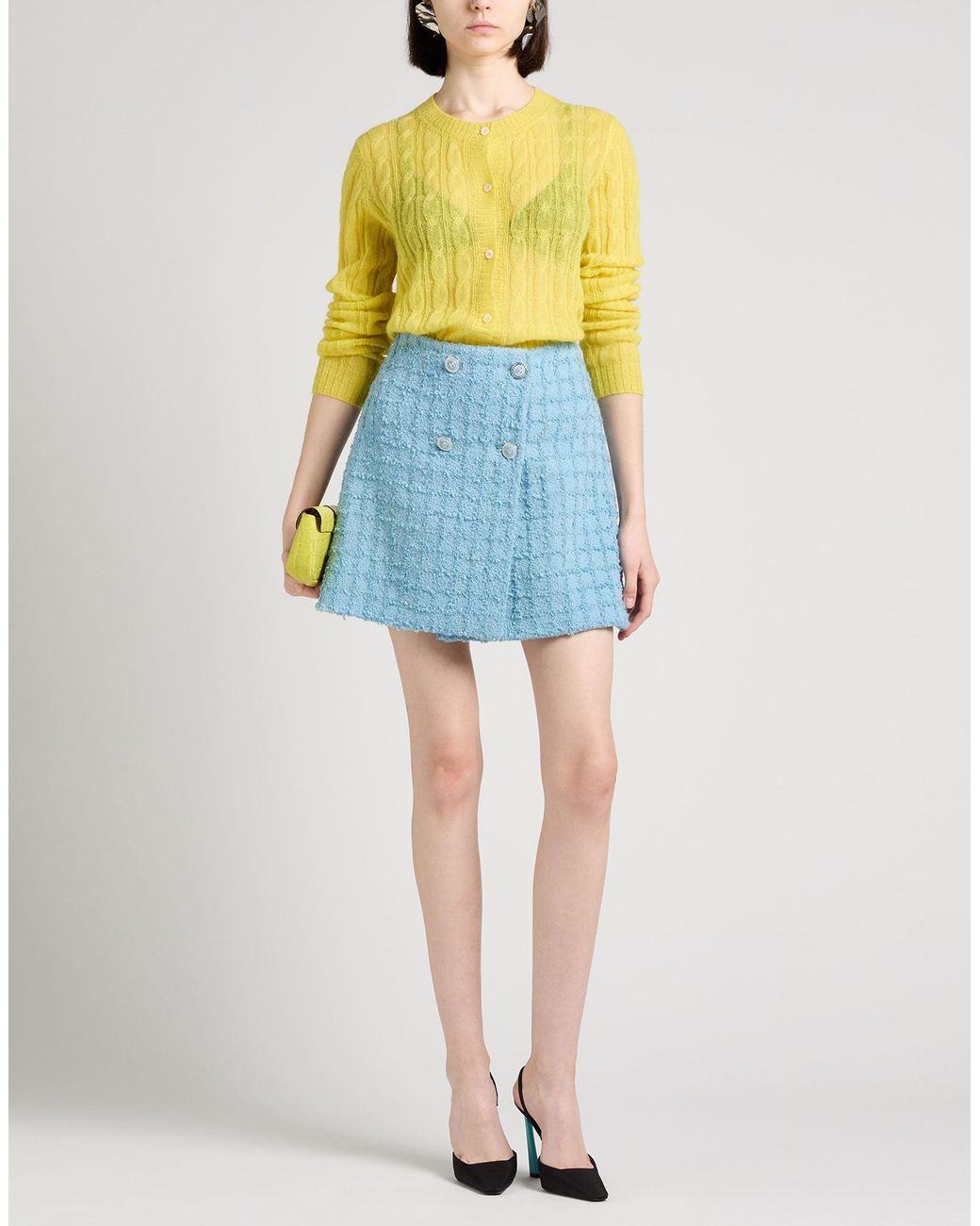 Versace Blue Mini Skirt