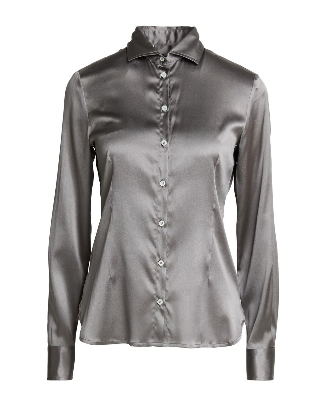 Barba Napoli Gray Shirt Silk, Elastane