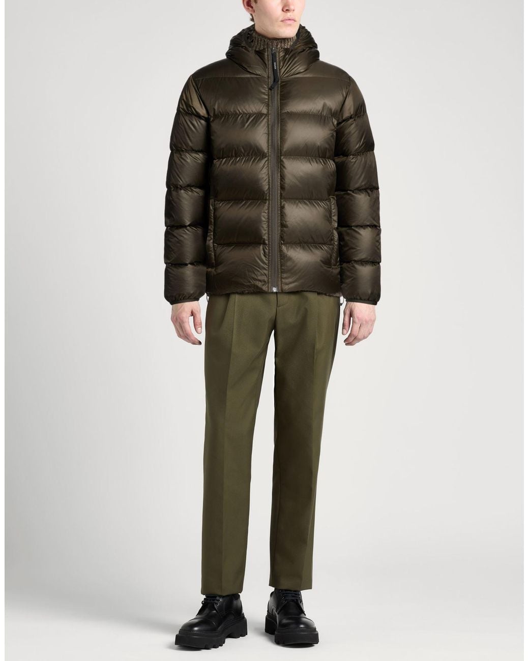 Aspesi Brown Military Puffer Polyester for men