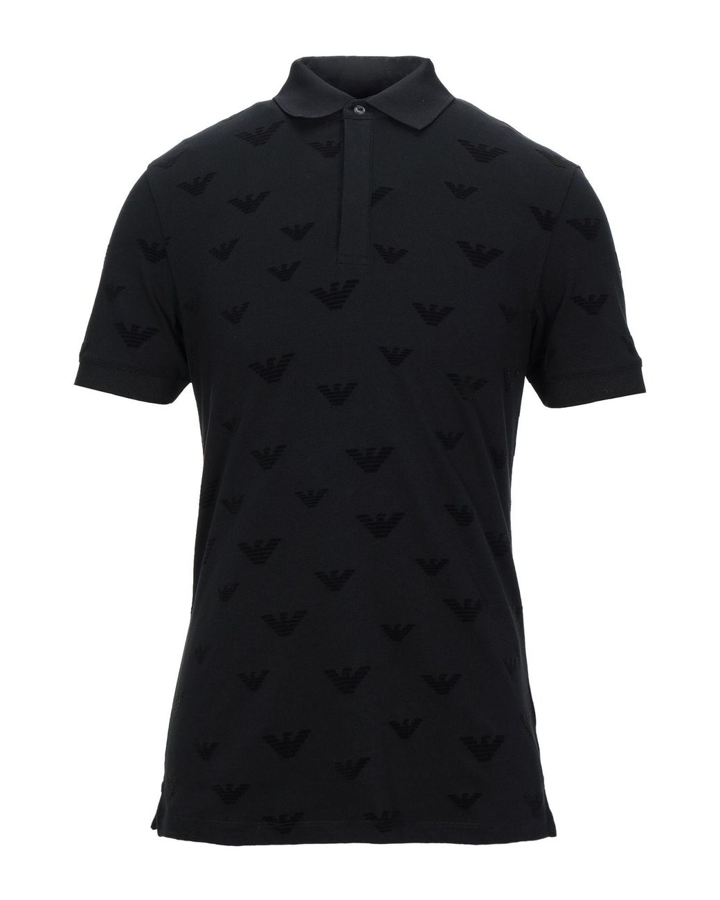 emporio armani flock polo shirt