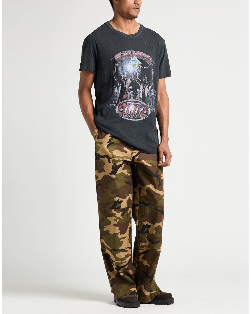 DSquared² Black Charcoal T-Shirt Cotton, Viscose for men