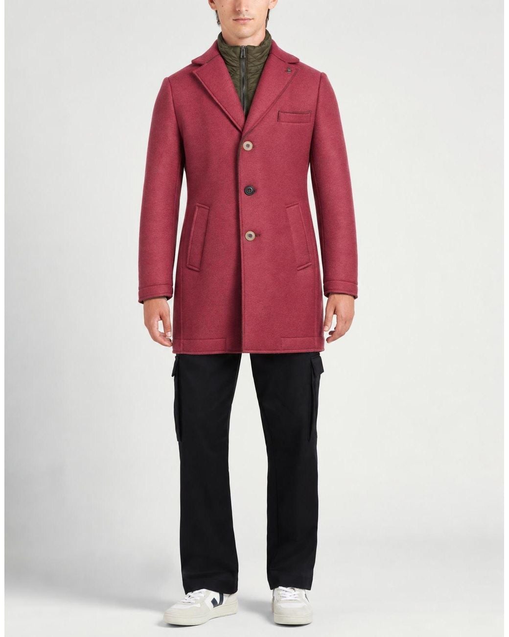 Bob Red Coat Polyester, Acrylic, Virgin Wool, Elastane for men