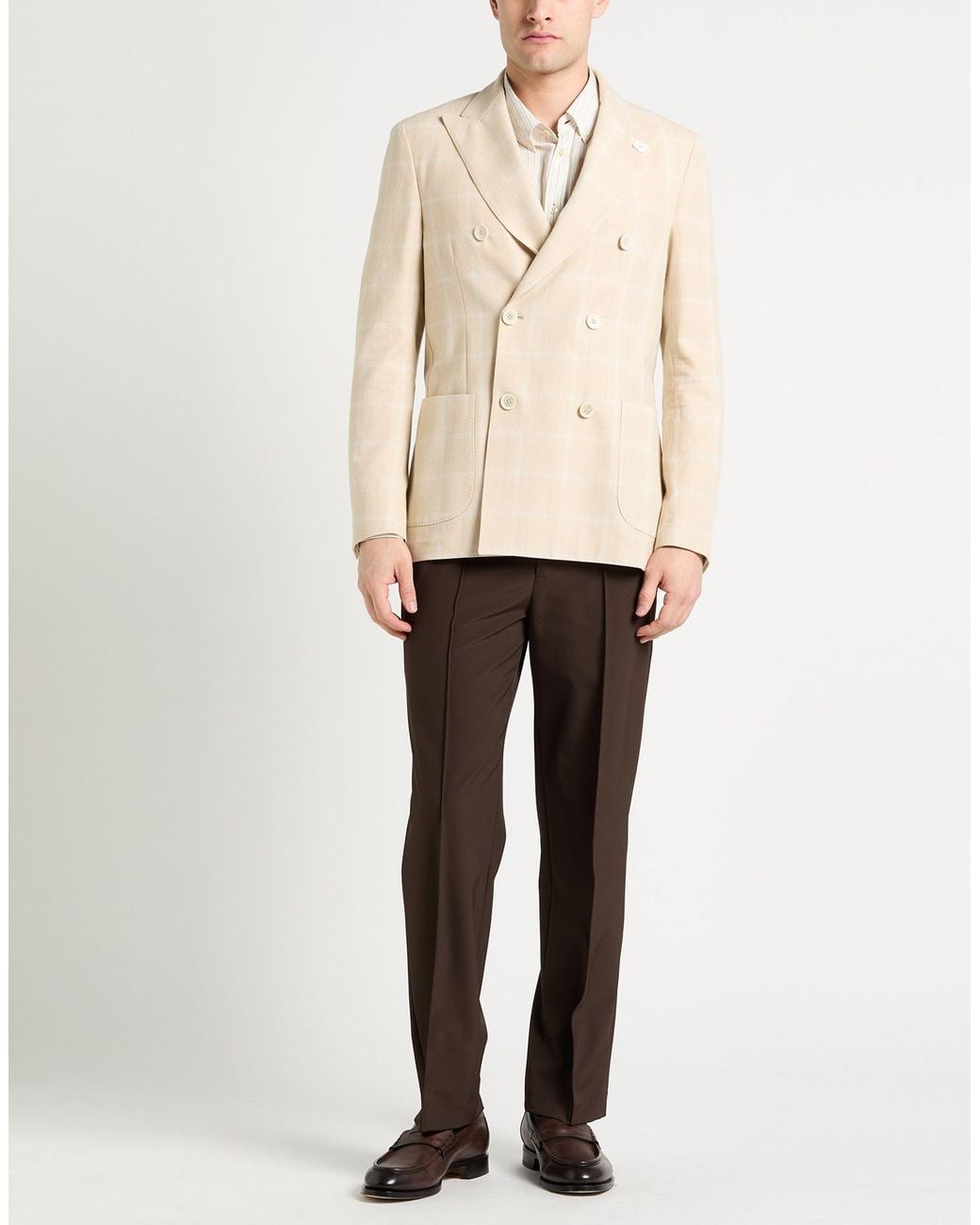 Lardini Natural Blazer Viscose, Cotton for men