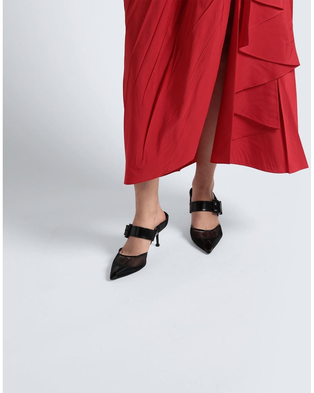 McQueen Black Mules & Clogs