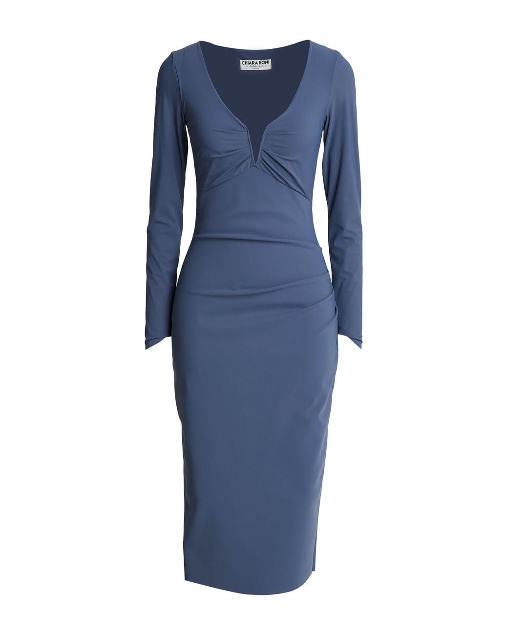 La Petite Robe Di Chiara Boni Blue Midi Dress Polyamide, Elastane