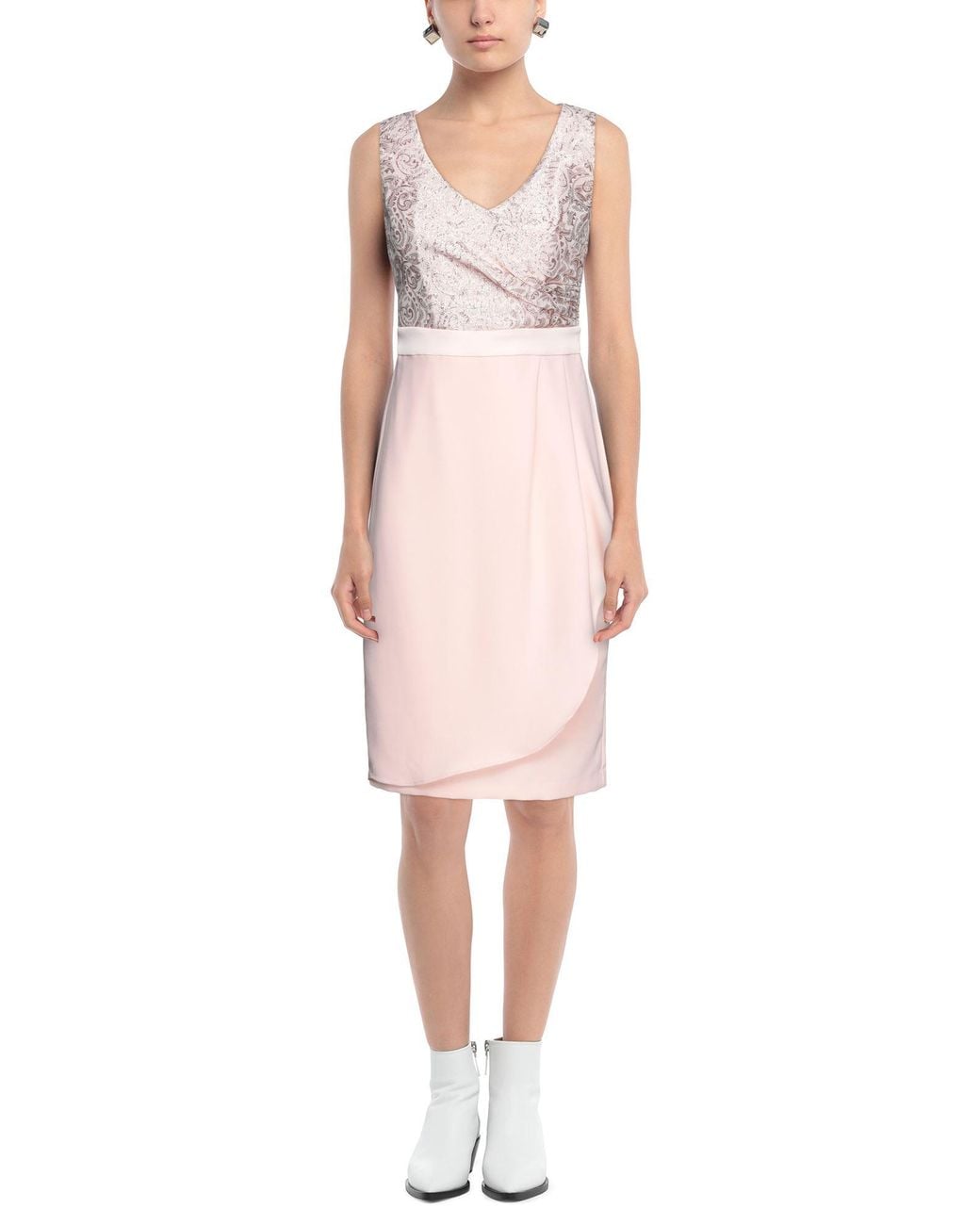 Camilla Pink Midi Dress Silk, Polyamide