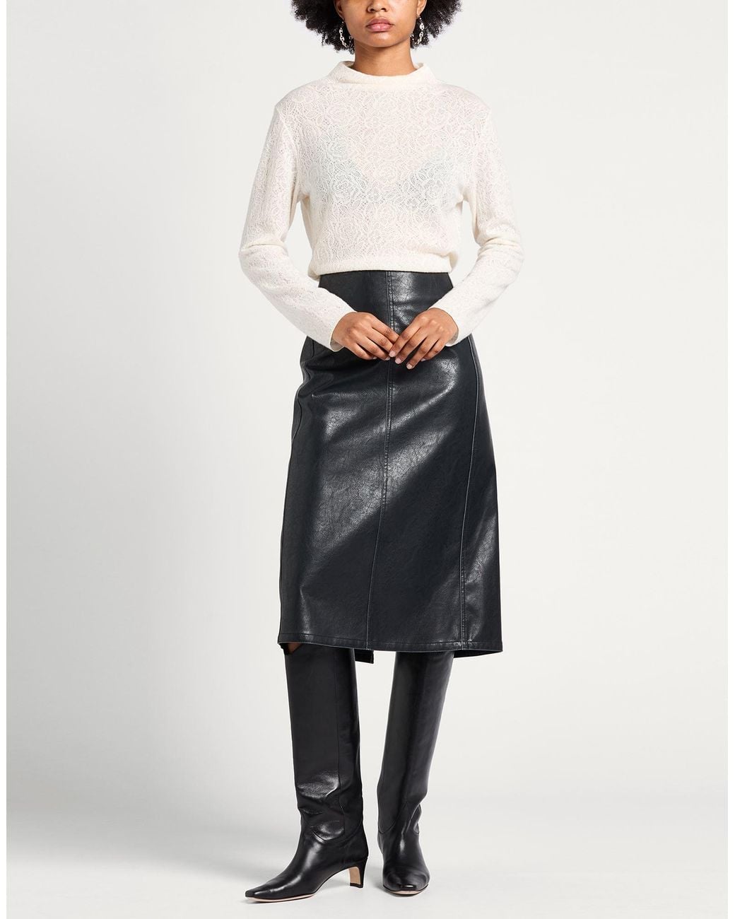 Circolo 1901 White Rollkragenpullover