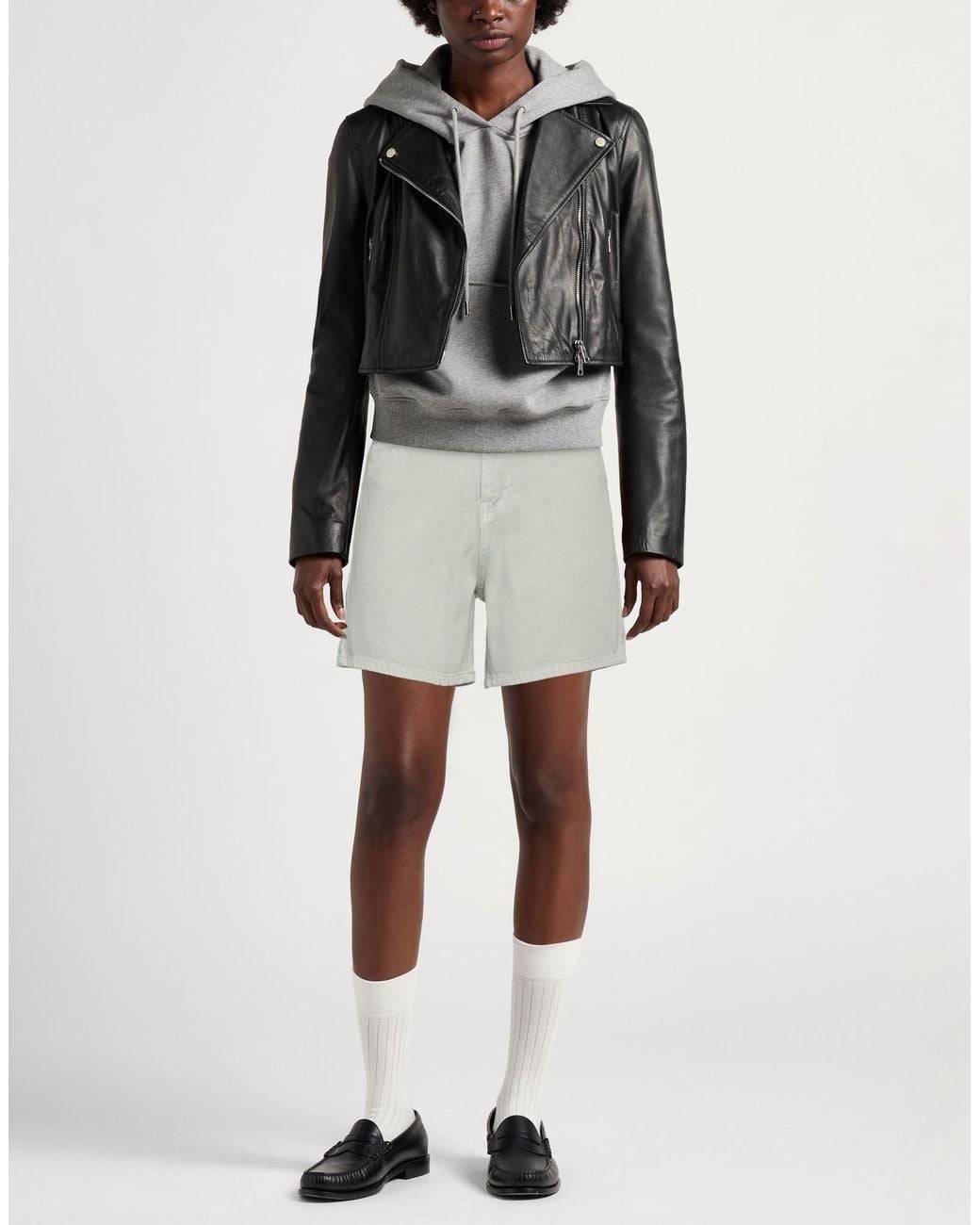 hinnominate Gray Denim Shorts Cotton