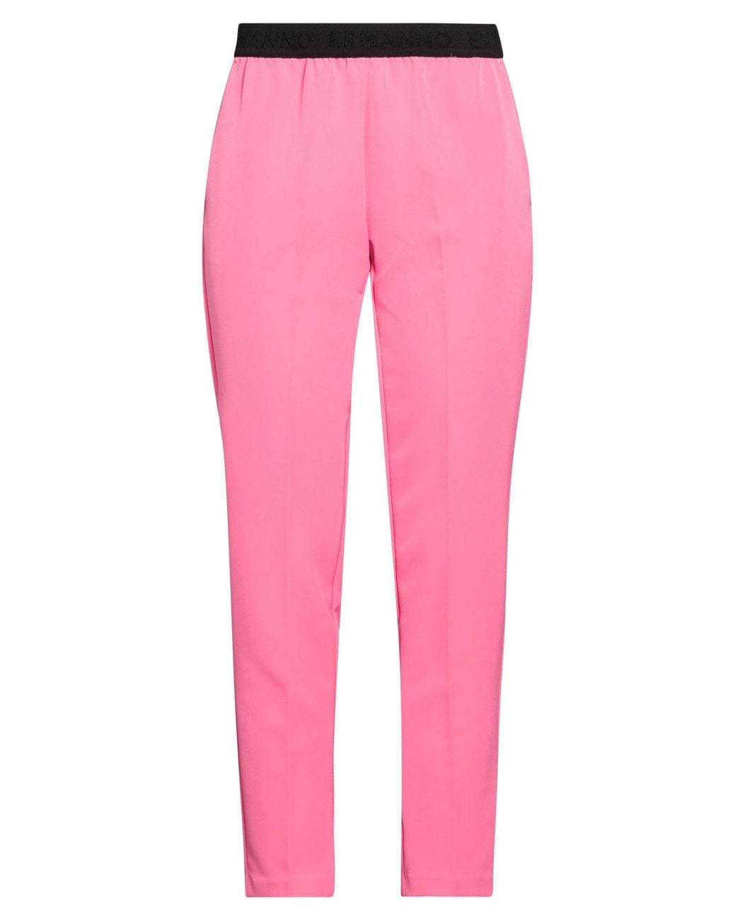 ERMANNO FIRENZE Pink Pants Polyester, Elastane