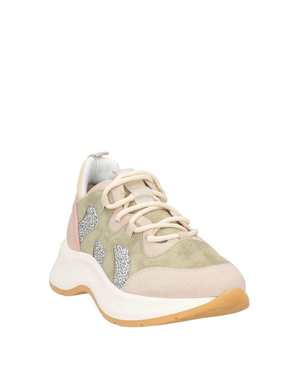 Hogan White Sneakers Leather, Textile Fibers
