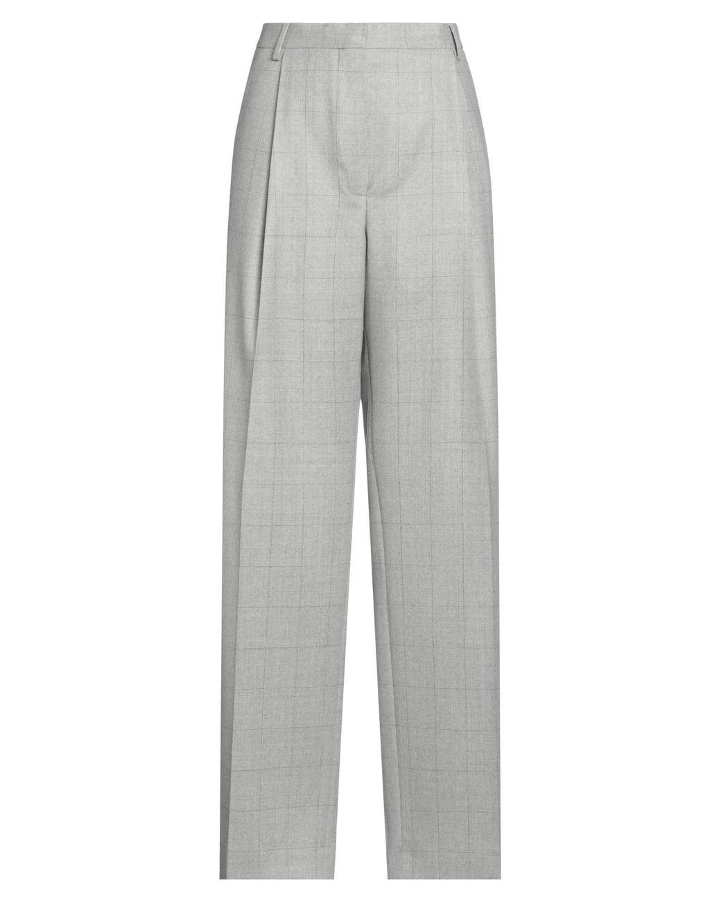 Dries Van Noten Gray Light Pants Wool