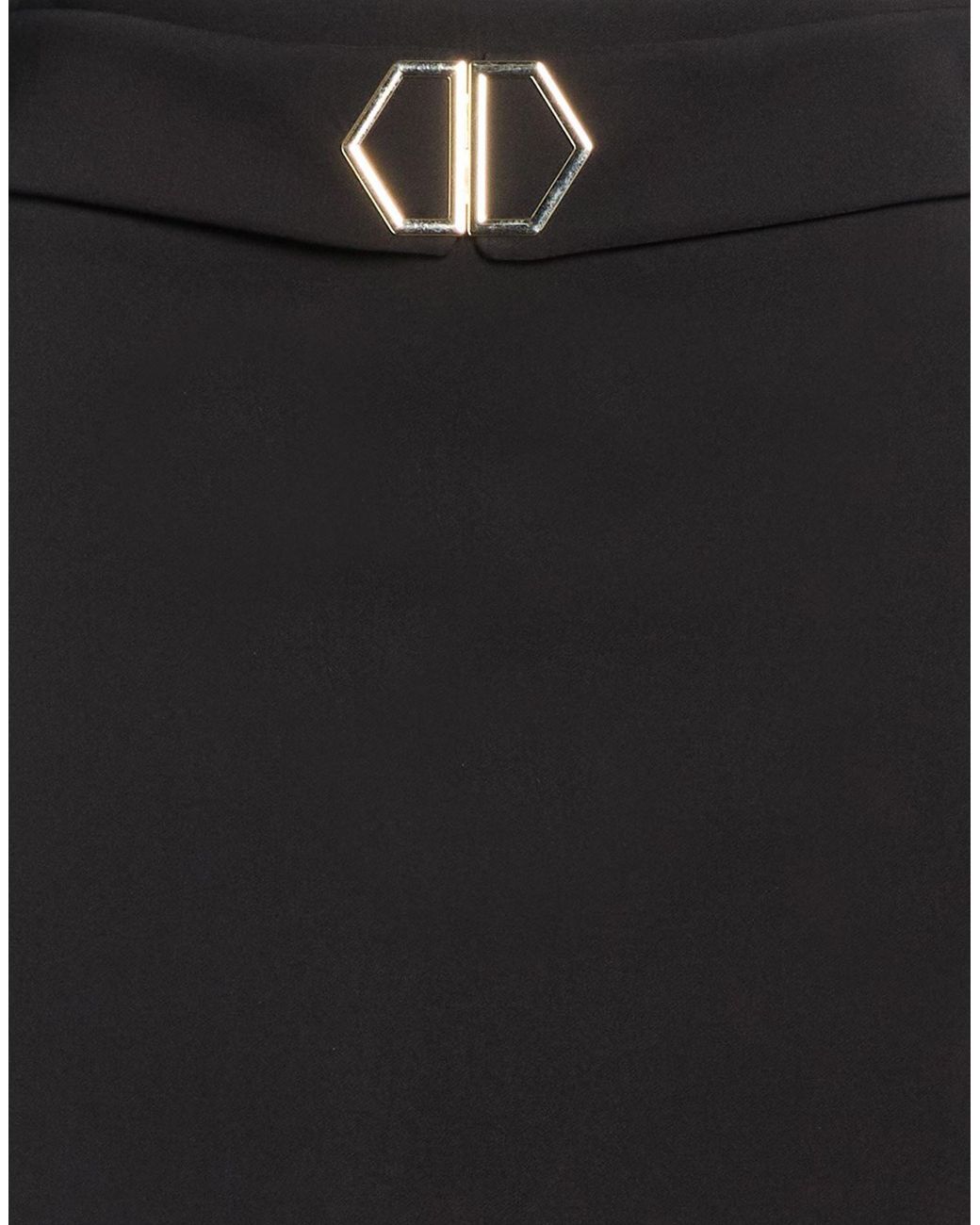 Rinascimento Black Midi Skirt Polyester, Elastane
