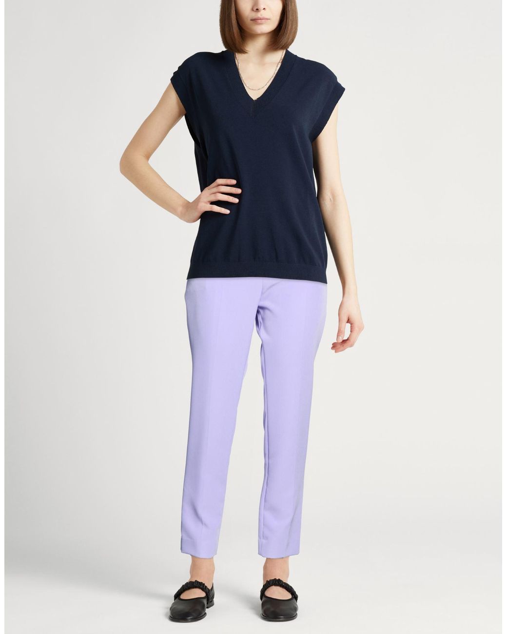 Liu Jo Purple Lilac Pants Polyamide