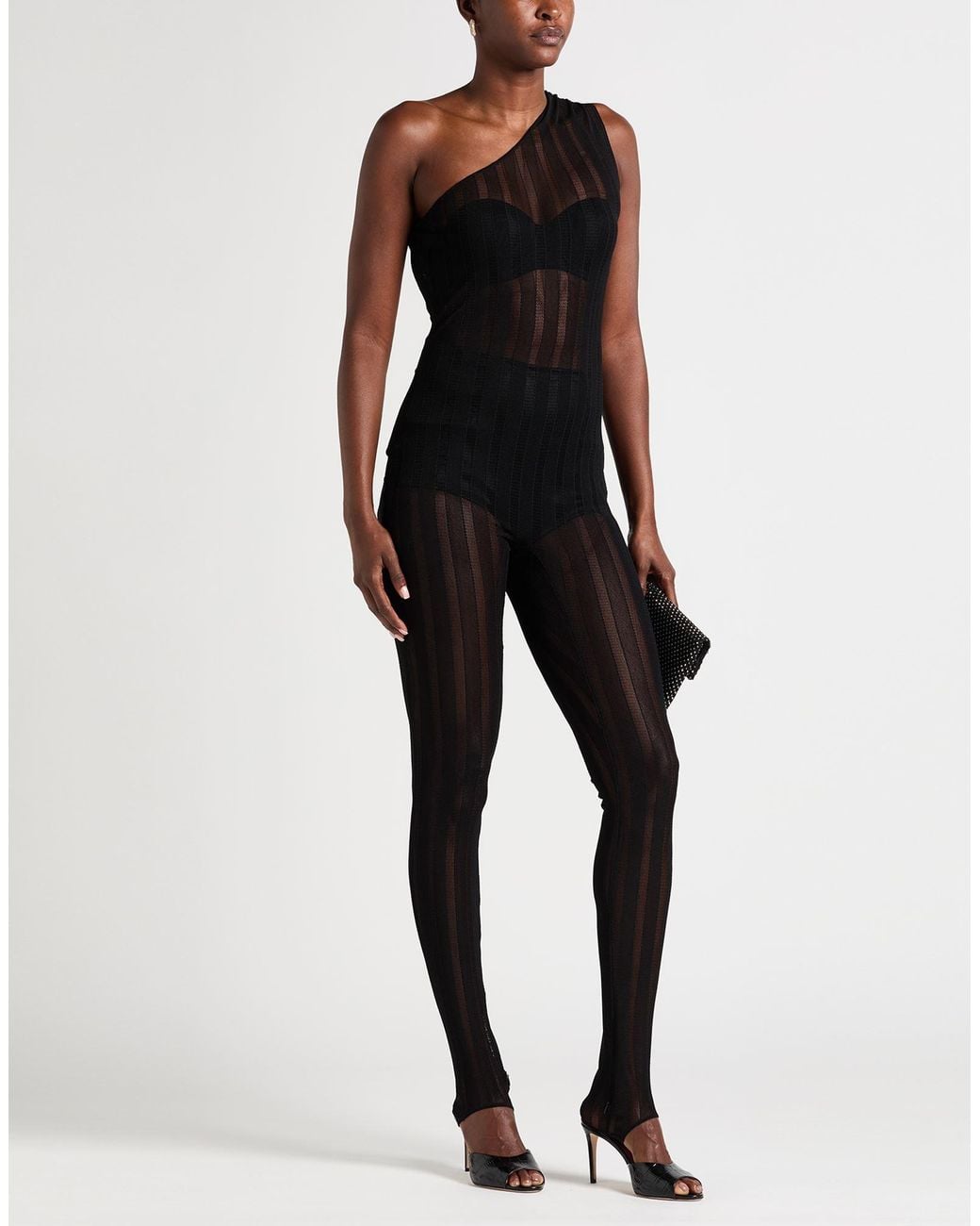 Dolce & Gabbana Black Jumpsuit Polyamide, Elastane