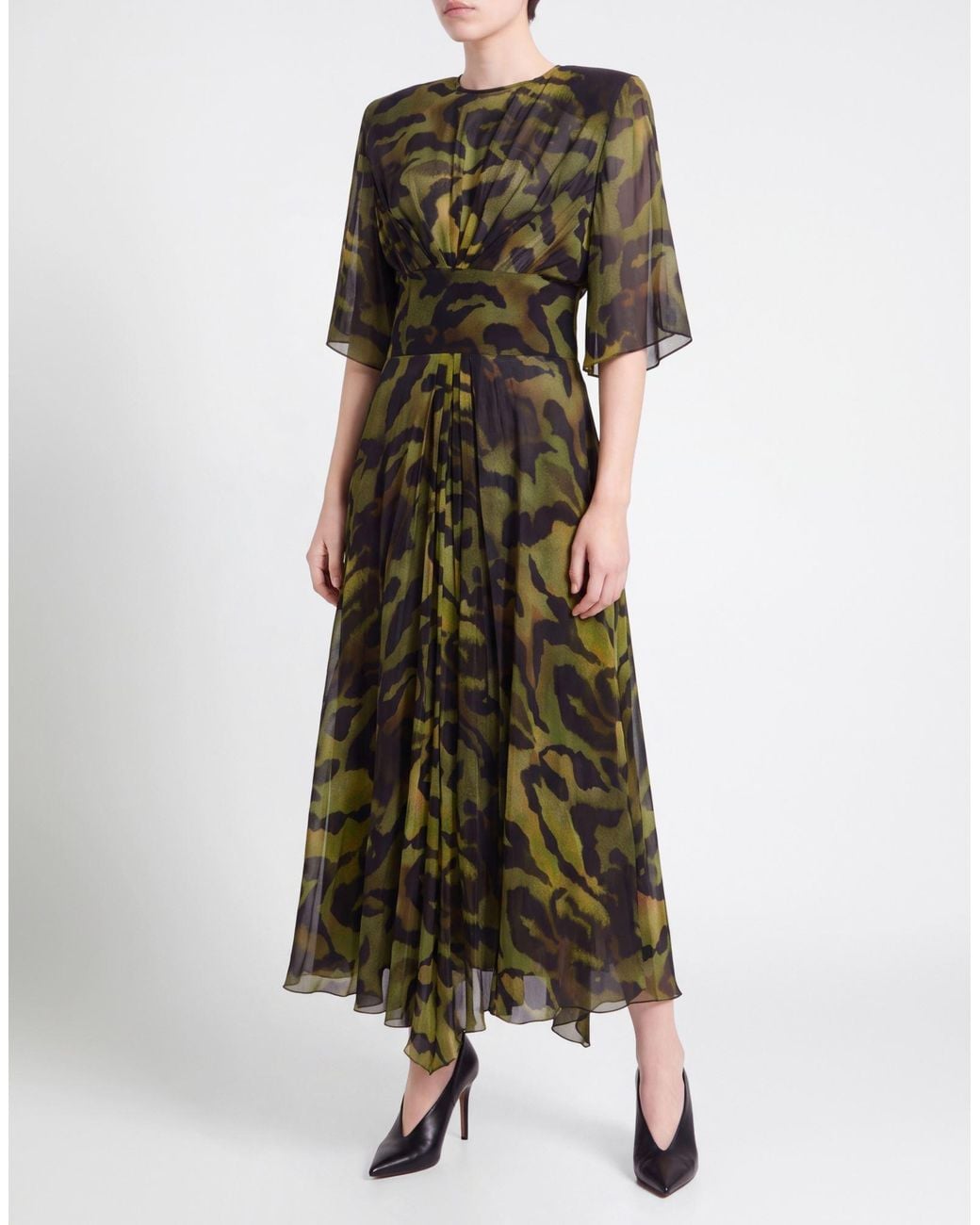Alexandre Vauthier Green Midi Dress Viscose